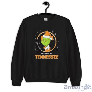 Christmas Grinch Santa I Hate People But I Love My Tennessee Volunteers Christmas Shirt Gift Ideas - Unisex Heavy Blend Crewneck Sweatshirt