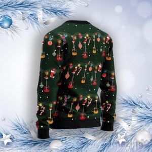 Christmas Instrument Electric Guitar Ugly Christmas Sweater image Christmas Instrument Electric Guitar Ugly Christmas Sweater Product Photo 2