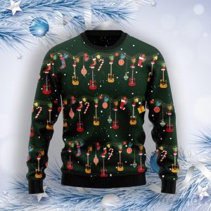 Christmas Instrument Electric Guitar Ugly Christmas Sweater Product Photo 1