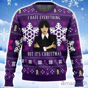 Christmas Wednesday Adams Family Ugly Christmas Sweater Product Photo 1