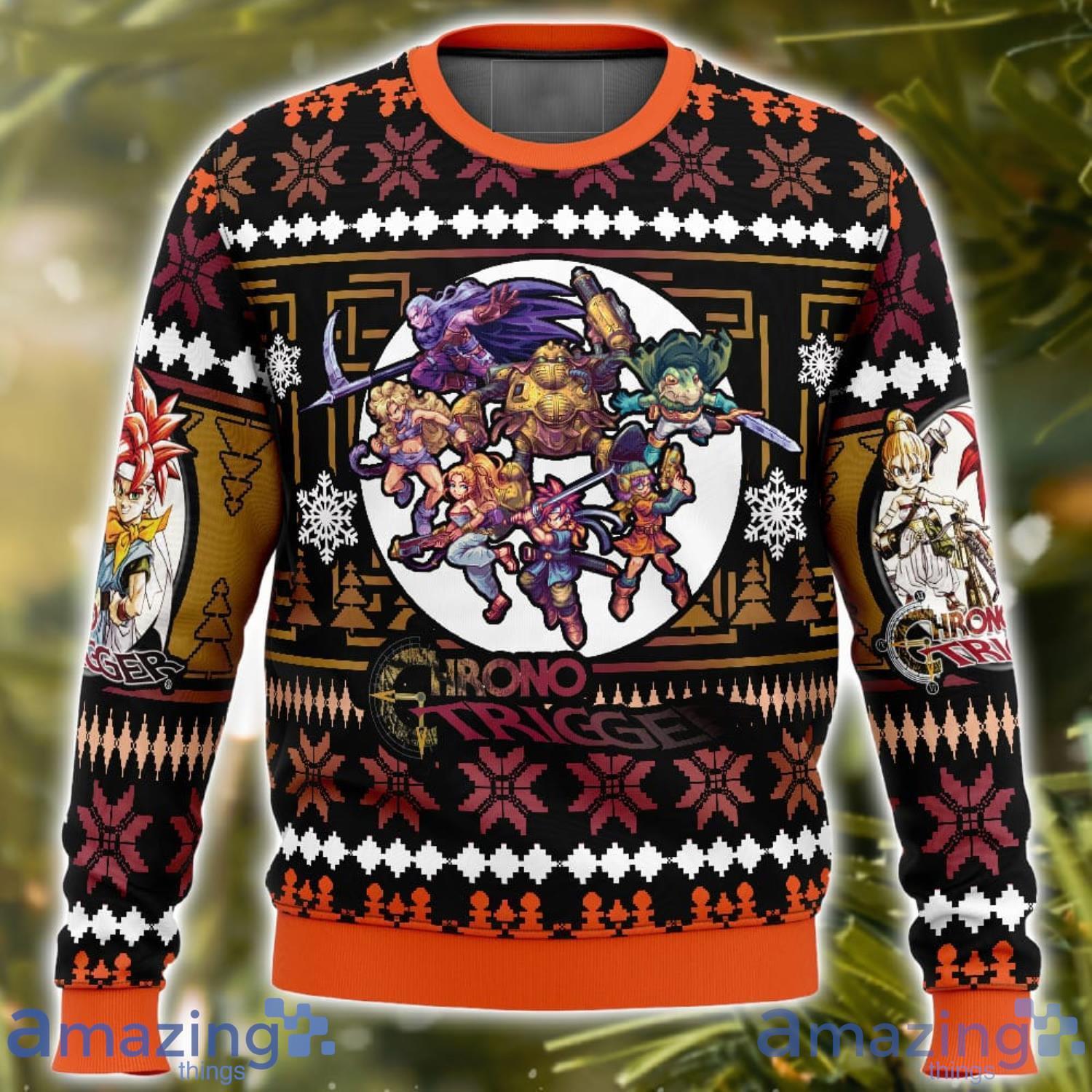 Chrono Heroes Chrono Trigger AOP Ugly Christmas Sweater Christmas Holiday Gift For Men And Women image Chrono Heroes Chrono Trigger AOP Ugly Christmas Sweater Christmas Holiday Gift For Men And Women Product Photo 1