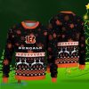 Cincinnati Bengals Christmas Snow Heart Pattern Ugly Christmas Sweater Best Gifts