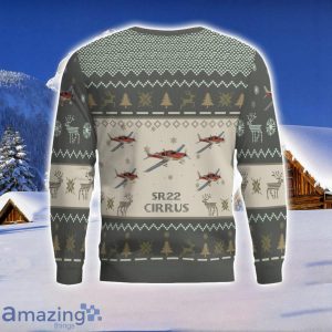 Cirrus SR22 Aircraft Ugly Christmas Sweater Aircraft Lover Gift Veteran Aircraft All Over Printed Sweater Product Photo 3