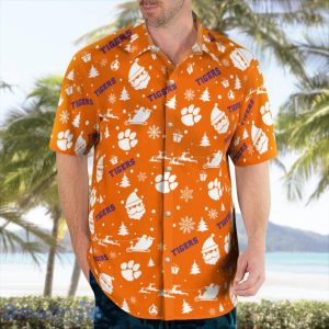 Clemson Tigers Santa Claus Christmas Pattern Cute Christmas Gift Hawaiian Shirt Product Photo 4