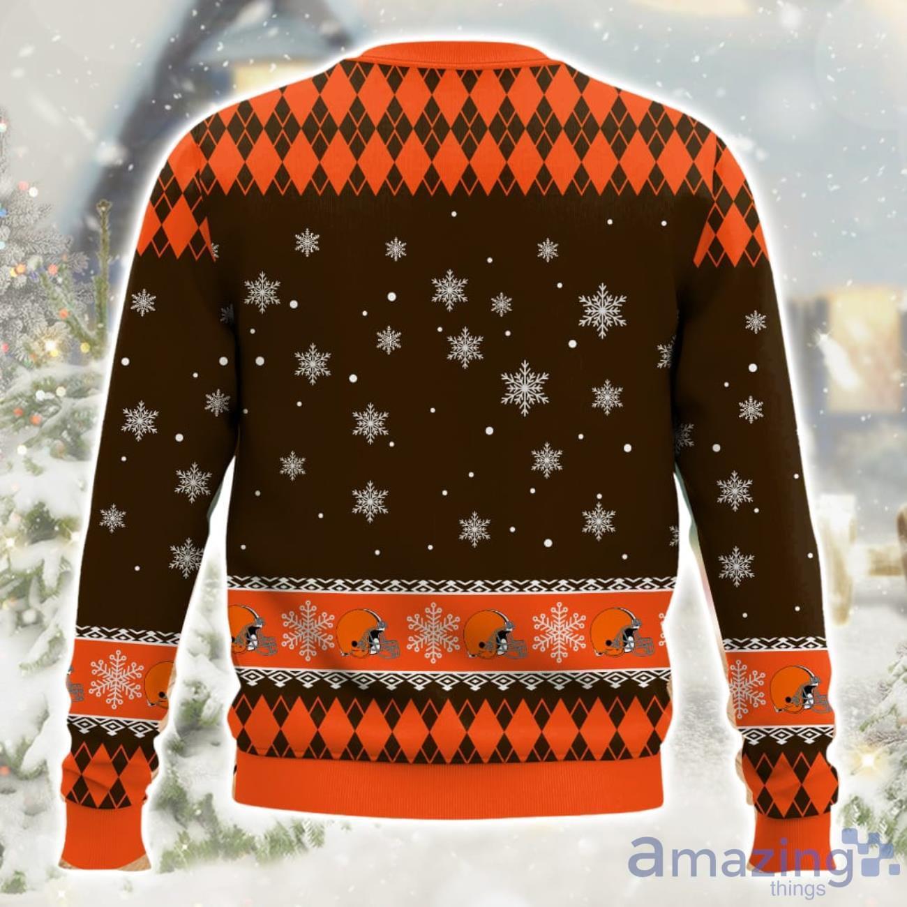 Cleveland Browns Kissmyass Ugly Christmas Sweater image Cleveland Browns Kissmyass Ugly Christmas Sweater Product Photo 2