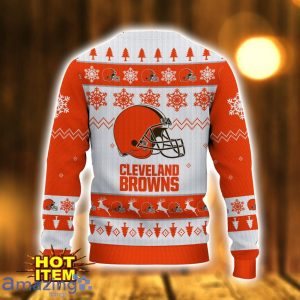Cleveland Browns Logo Cute Ugly Christmas Sweater 3D Printed Unisex Sweater Product Photo 3