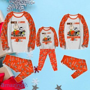 Cleveland Browns Once A Brown Always A Brown Snoopy Pajamas Set image Cleveland Browns Once A Brown - Always A Brown Snoopy Pajamas Set Product Photo 2