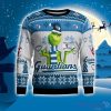 Cleveland Guardians Grinch Snowflake Pattern Ugly Sweater Christmas