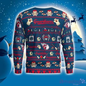 Cleveland Guardians Pumpkin Halloween Spooky Ghost Pattern Funny 3D Sweater Men And Women Gift Product Photo 1