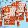 Cleveland Ugly Sweater Christmas, Retro Football American Sweatshirt Pattern 3D For Fans