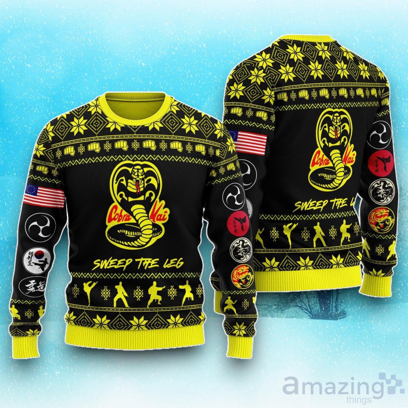 Cobra Kai Ugly Christmas Sweater For All image Cobra Kai Ugly Christmas Sweater For All Product Photo 1