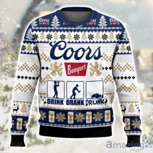Coors Banquet Drunk Ugly Christmas Sweater Limited Edition Gift For Men & Women Product Photo 1