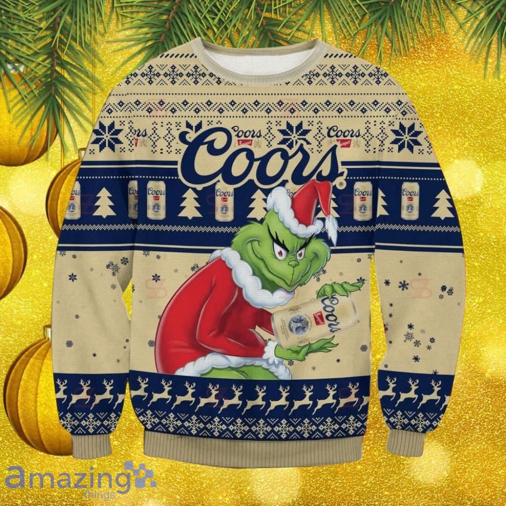 Coors Banquet Grinch Christmas Ugly Sweater Christmas Gift For Men And Women image Coors Banquet Grinch Christmas Ugly Sweater Christmas Gift For Men And Women Product Photo 1