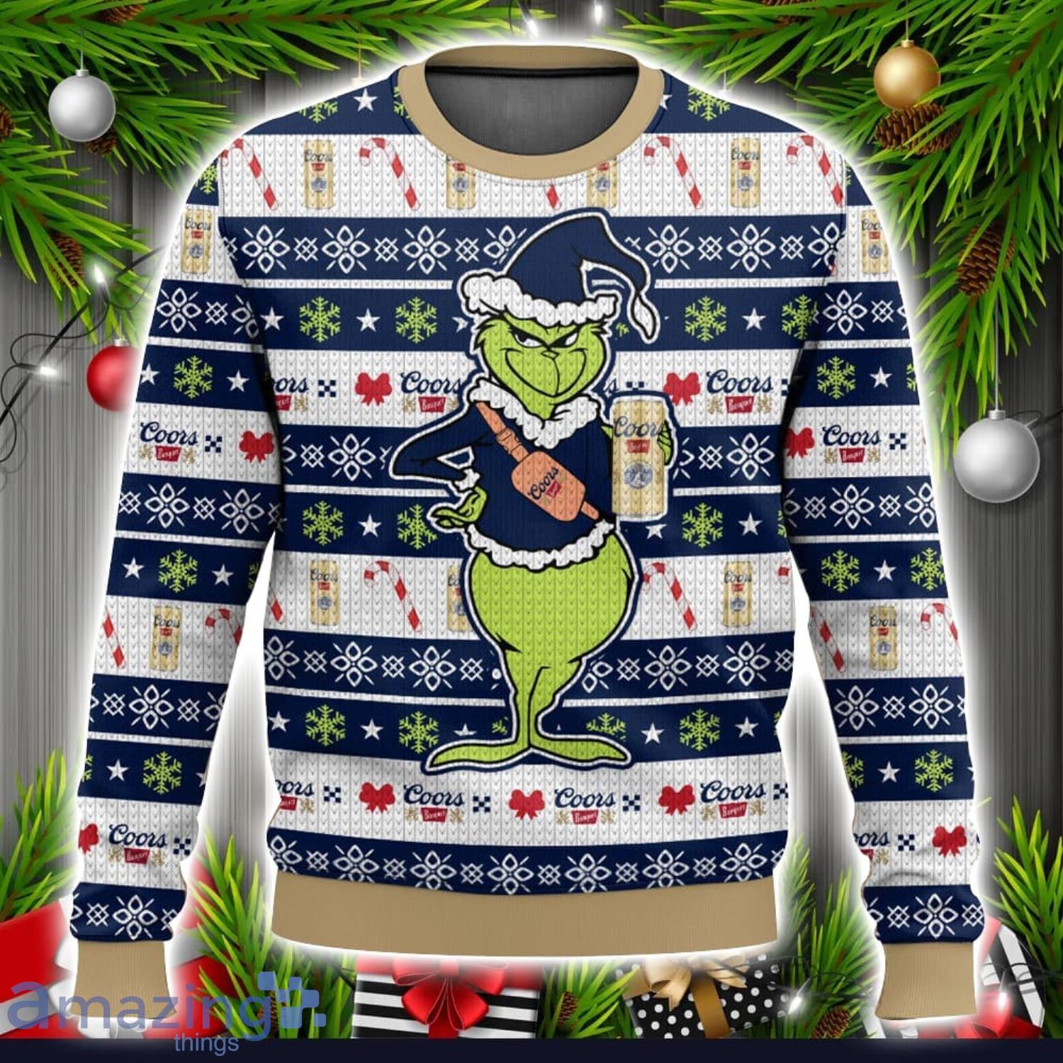 Coors Light Grinch Merry Christmas 2023 Best Holiday Gift For Family Ugly  Sweater - Binteez