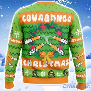 Cowabunga Michaelangelo Christmas Teenage Mutant Ninja Turtles Ugly Christmas Sweater Product Photo 2