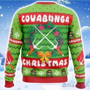 Cowabunga Raphael Christmas Teenage Mutant Ninja Turtles Ugly Christmas Sweater Product Photo 2