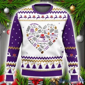 Crown Royal Heart Ugly Christmas Sweater Xmas Christmas Gift Product Photo 1