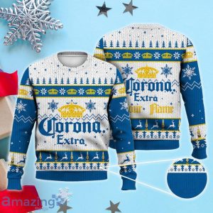 Custom Name Corona Extra Beer Christmas Sweater Product Photo 1