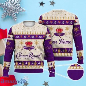 Custom Name Crown Royal Whiskey Christmas Sweater Product Photo 1