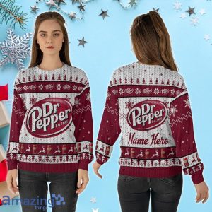 Custom Name Dr Pepper Drink Christmas Sweater Product Photo 2
