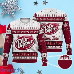 Custom Name Dr Pepper Drink Christmas Sweater Product Photo 1
