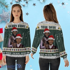 Custom Name Jordan Love Aaron Jones Green Bay Football Christmas Sweater Product Photo 2