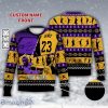 Custom Name LeBron James Los Angeles Basketball Ugly Christmas 3D Sweater