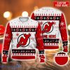 Custom Name New Jersey Devils Ice Hockey Ugly Christmas Sweater Funny Christmas Sweater