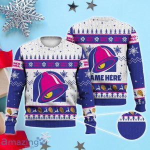 Custom Name Taco Bell Food Christmas Sweater Product Photo 1