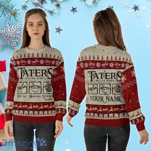 Custom Name Taters Potatoes Food Christmas Sweater Product Photo 2