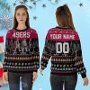 Custom Number & Name 49ers Francisco Walking Abbey Road Christmas Sweater Kyle Shanahan, Purdy, Nick Bosa, McCaffrey