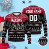 Custom Number & Name Atlanta Falcons Walking Abbey Road Christmas Sweater Arthur Smith, Ridder, Robinson, Taylor Heinicke