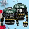 Custom Number & Name Green Bay Packers Walking Abbey Road Christmas Sweater LaFleur, Clifford, Aaron Jones, Watson