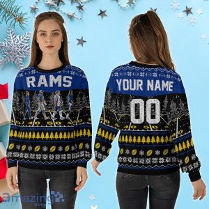Custom Number & Name Los Angeles Rams Walking Abbey Road Christmas Sweater McVay, Matthew Stafford, Bennett, Puka Nacua Product Photo 2