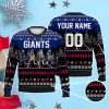 Custom Number & Name New York Giants Walking Abbey Road Christmas Sweater Brian Daboll, Daniel Jones, Barkley, Waller