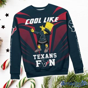 Cute Cool Like Houston Texans Fan Bart Simpson Dab Ugly Christmas Sweater Fans Sport Product Photo 3
