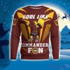 Cute Cool Like Washington Commanders Fan Bart Simpson Dab Ugly Christmas Sweater