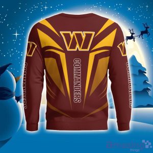 Cute Cool Like Washington Commanders Fan Bart Simpson Dab Ugly Christmas Sweater Product Photo 4