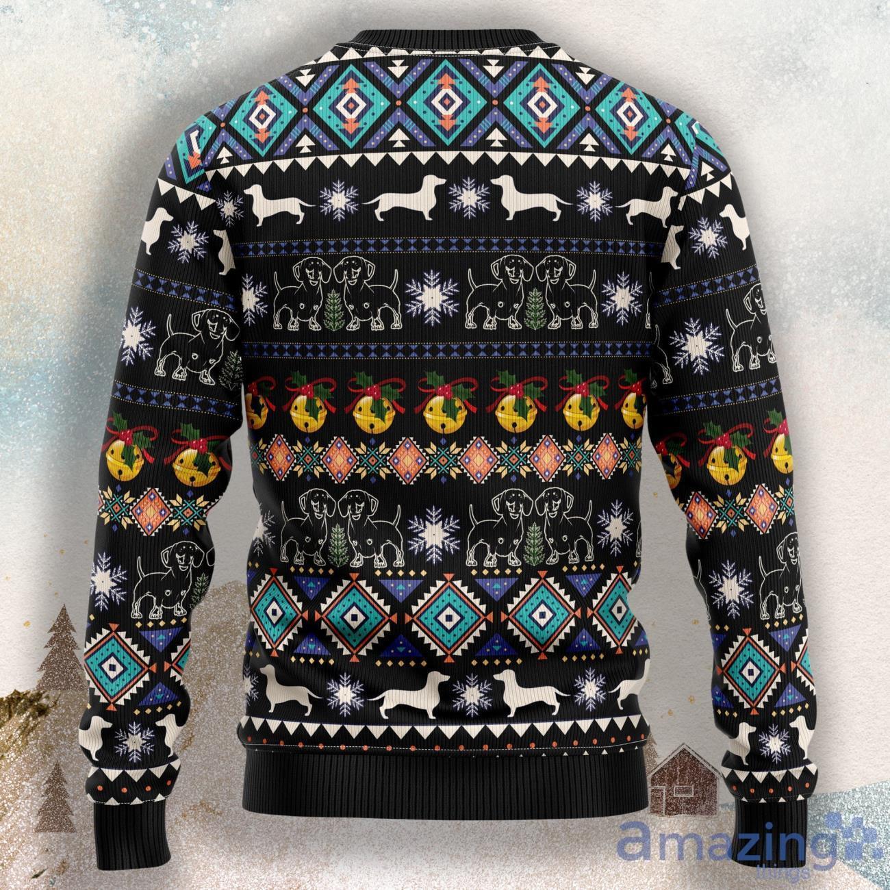 Dachshund Group Christmas Tree Ugly Christmas Sweater For Men & Women image Dachshund Group Christmas Tree Ugly Christmas Sweater For Men & Women Product Photo 2