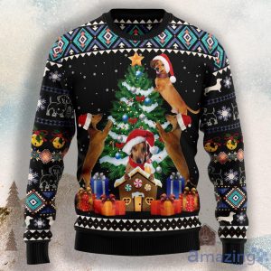 Dachshund Group Christmas Tree Ugly Christmas Sweater For Men & Women Product Photo 1