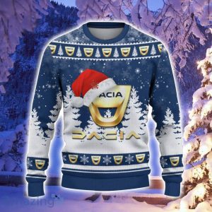 Dacia Santa Hat Pattern Ugly Christmas Sweater For Men And Women Product Photo 2