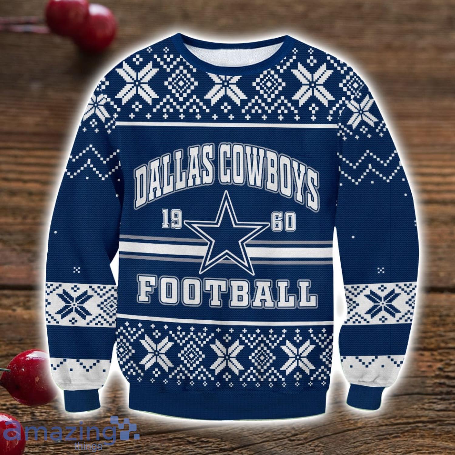 Dallas Cowboys Football Ugly Christmas Sweater Christmas Gift For Men And Women image Dallas Cowboys Football Ugly Christmas Sweater Christmas Gift For Men And Women Product Photo 1