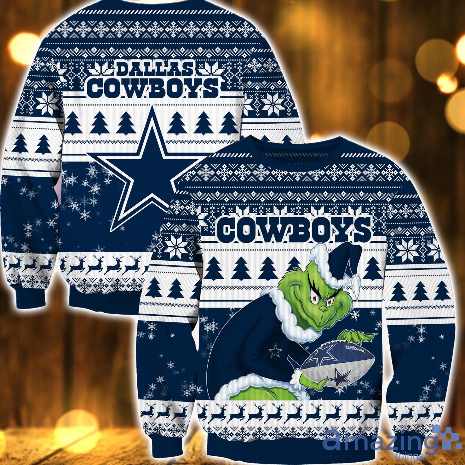 Dallas Cowboys Grinch Christmas Ugly Christmas Sweater Funny Gift Christmas Sweater image Dallas Cowboys Grinch Christmas Ugly Christmas Sweater Funny Gift Christmas Sweater Product Photo 1
