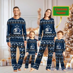 Dallas Cowboys Personalized Christmas Pajamas For Fans Product Photo 1