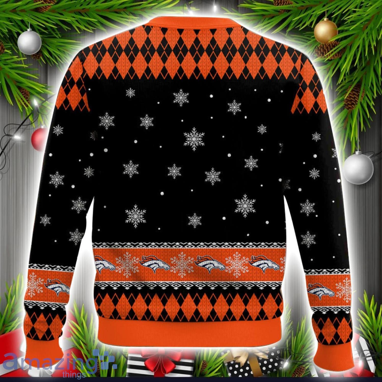 Denver Broncos Kissmyass 3D Ugly Christmas Sweater Sport Fans Christmas Gift Unisex Sweater image Denver Broncos Kissmyass 3D Ugly Christmas Sweater Sport Fans Christmas Gift Unisex Sweater Product Photo 2