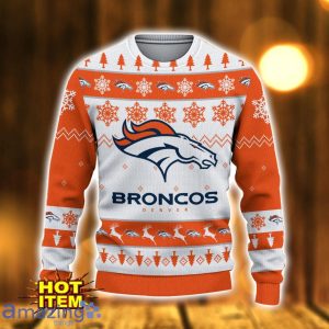 Denver Broncos Logo Cute Ugly Christmas Sweater 3D Printed Unisex Sweater Product Photo 2