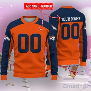 Denver Broncos Ugly Sweater Custom Name And Number Hot Design For Christmas Gift Product Photo 1