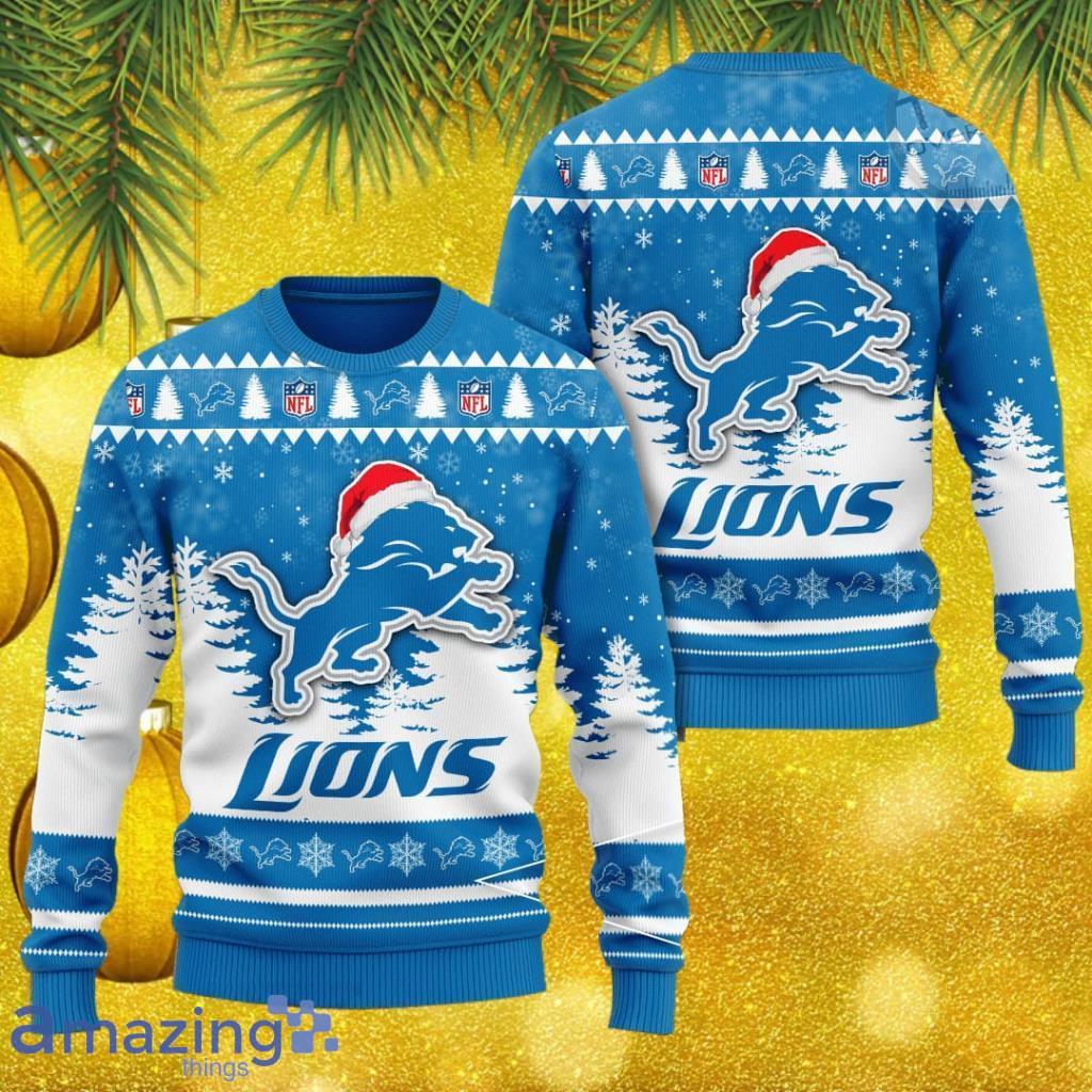 Detroit Lions Christmas Ugly Sweater 3D Gift For Chirstmas image Detroit Lions Christmas Ugly Sweater 3D Gift For Chirstmas Product Photo 1