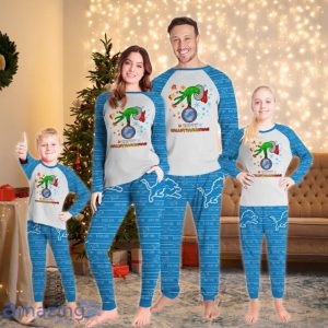 Detroit Lions Happy HalloThankmas Grinch Pajamas Set Product Photo 1
