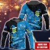 Detroit Lions NFL Fans Grinch Love All Over Printed 3D Hoodie Custom Name Christmas Gift